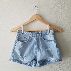 Brandy Melville Shorts - Brandy Melville distressed light wash shorts Brandy Melville Shorts - Brandy Melville distressed light wash shorts